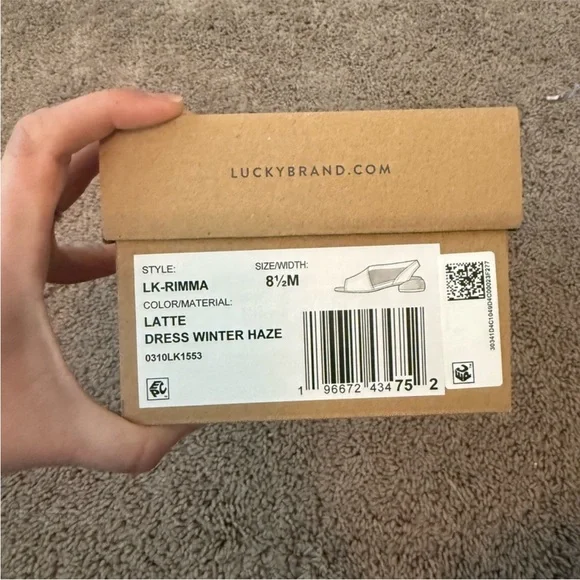 NWT Lucky Brand Rimma tan leather sandals, size 8.5 - Picture 4 of 6